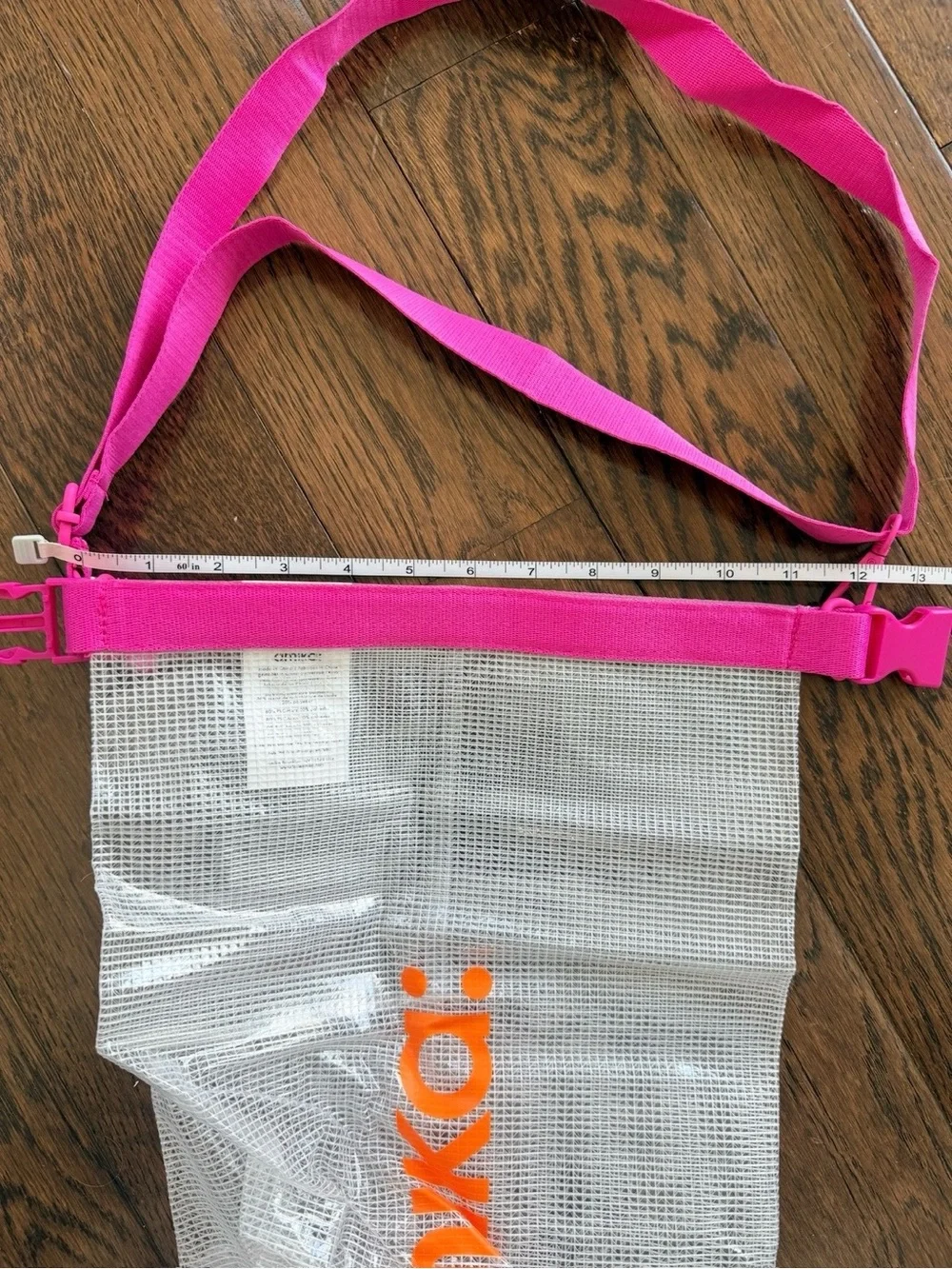 Amika Limited Edition Clear Mesh Crossbody Bag Hot Pink Orange Y2K